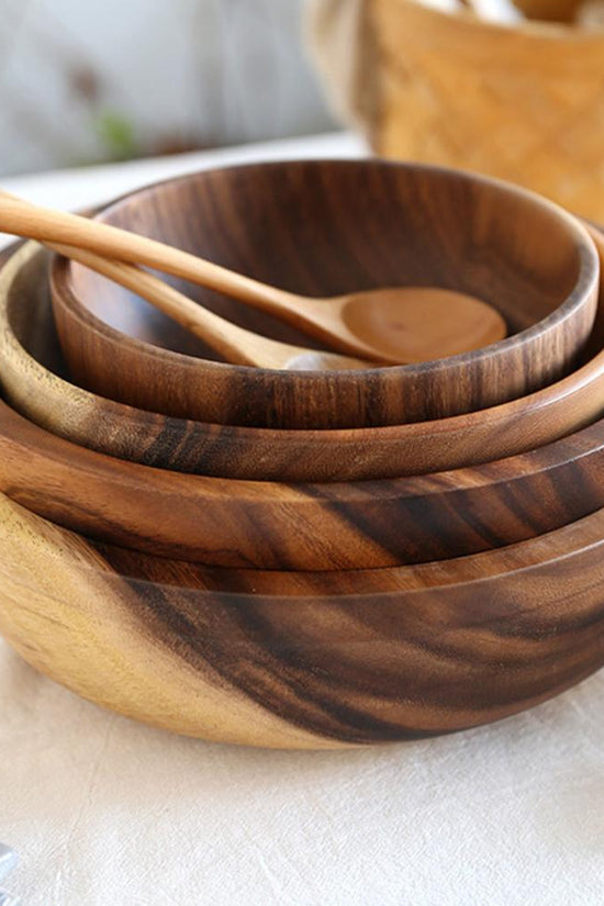 Kitchen Natural Wooden Bowl