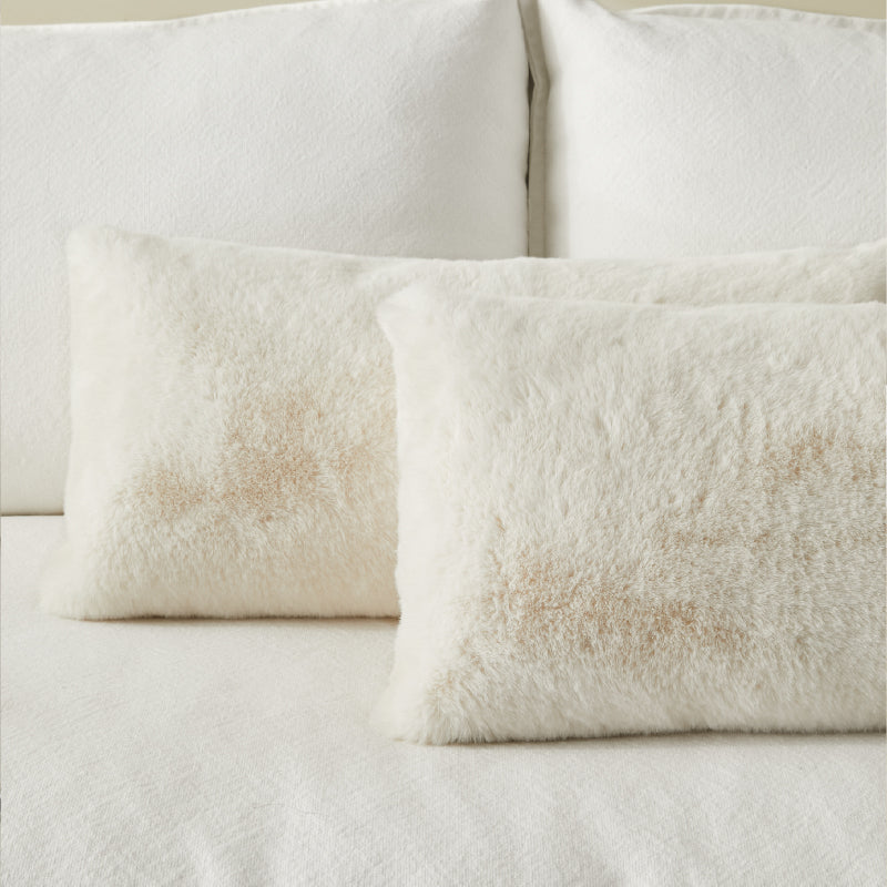 Double Sided Rabbit Hair Waist Sofa Pillow