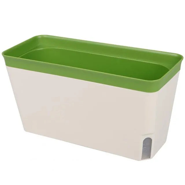 Aqua Layer Rectangular Self-Watering Planter