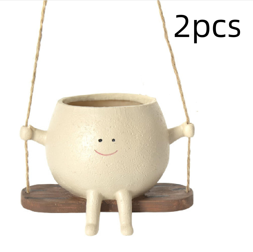 Swing Face Hanging Flower Pot