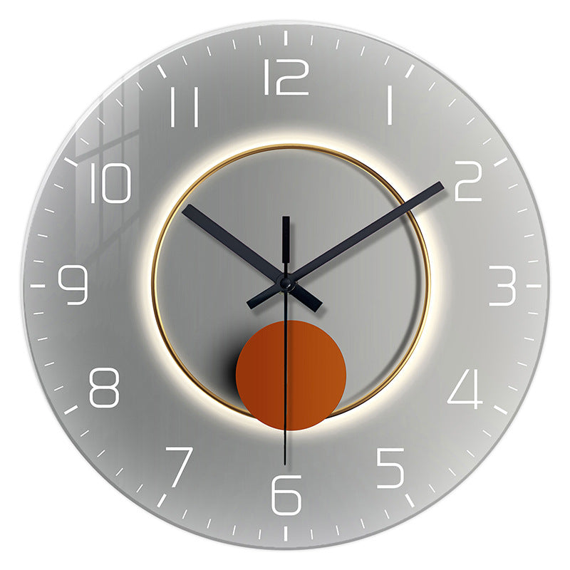 Silent Tempered Glass Wall Clock