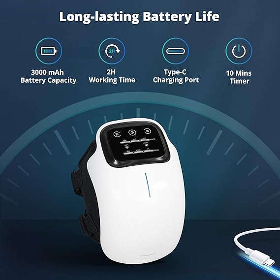 Intelligent Rechargeable Knee Massager with Heat, Infrared & Vibration