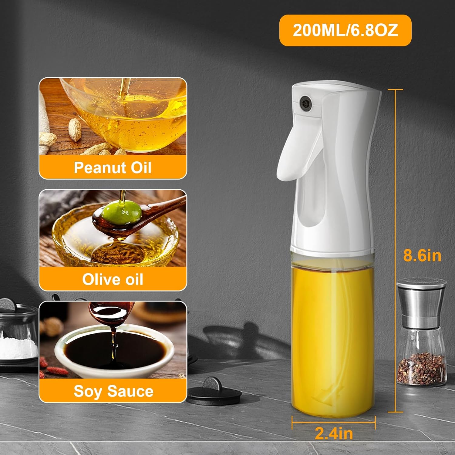 Glass Gourmet Non-Stick Oil Spray Bottle