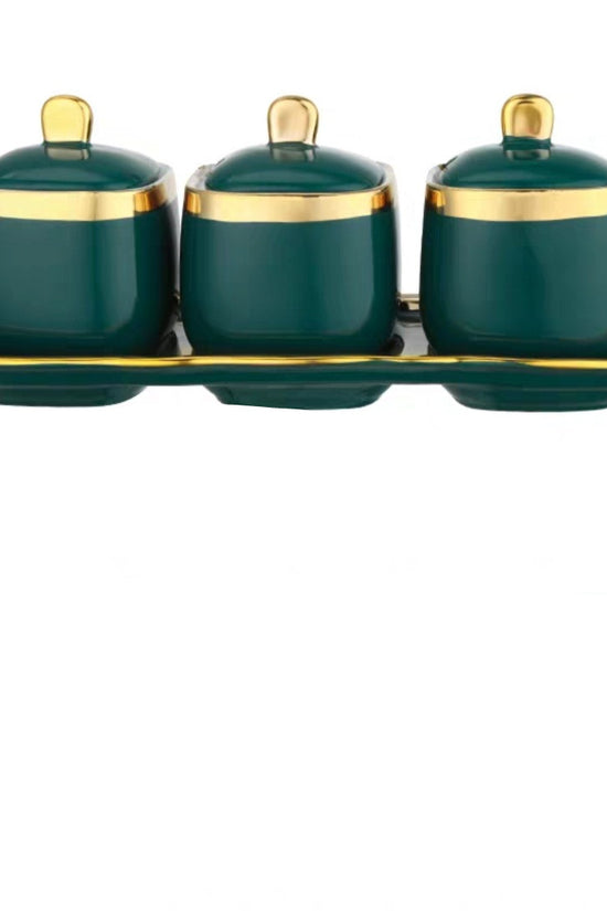 Kitchen ceramic seasoning jar