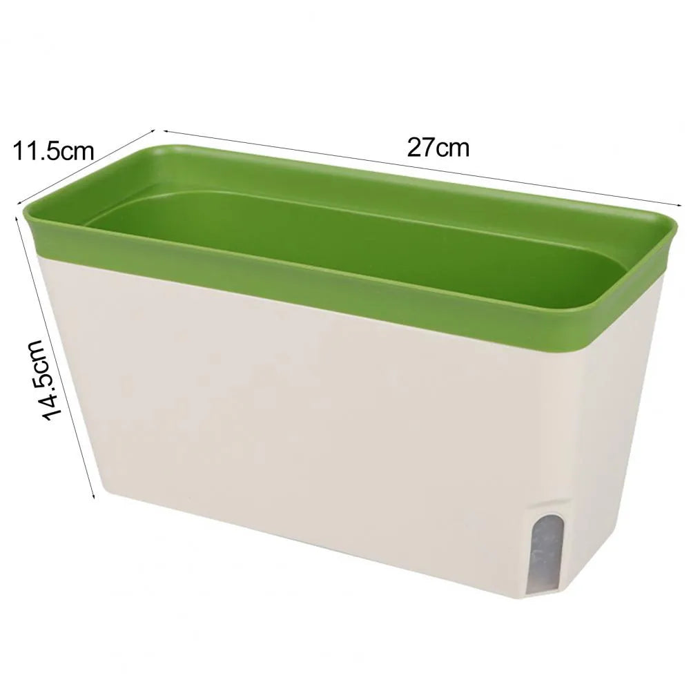 Aqua Layer Rectangular Self-Watering Planter